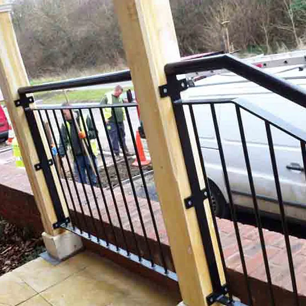 steel-hand-rail-outside-workplace